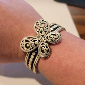 Brighton Silver Butterfly Cuff/Bangle